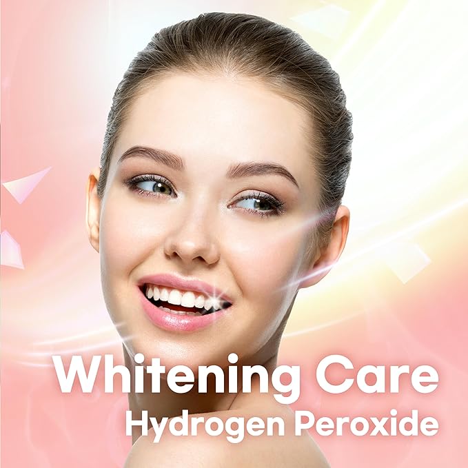 Peach Mint WHITENING Toothpaste (Peach Mint) – Fluoride Free, Advanced Hydrogen Peroxide for Coffee Stains & Yellow Teeth, Anti-Plaque & Enamel Safe, Paraben Free (3.52fl oz / 100g)