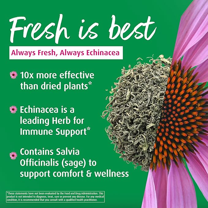 A. Vogel Echinaforce Natural Soothing Throat Spray - Fresh Organic Echinacea Plant & Sage - Targeted Nozzle - Immune Support Supplement - Throat Health - Soy, Dairy, & Gluten Free - Non-GMO - 1 fl oz