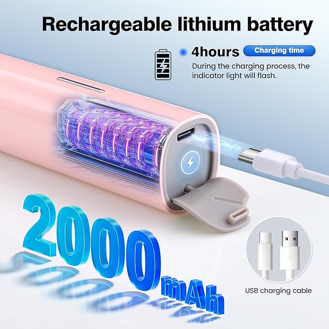 Electric Toothbrush for Adults Sonic Vibration Deep Mouth Cleaning Teeth Whitening Free 4 Toothbrush Heads Super Soft Bristles 3 Modes 90 Days Lifespan IPX7 Waterproof (Color Available)