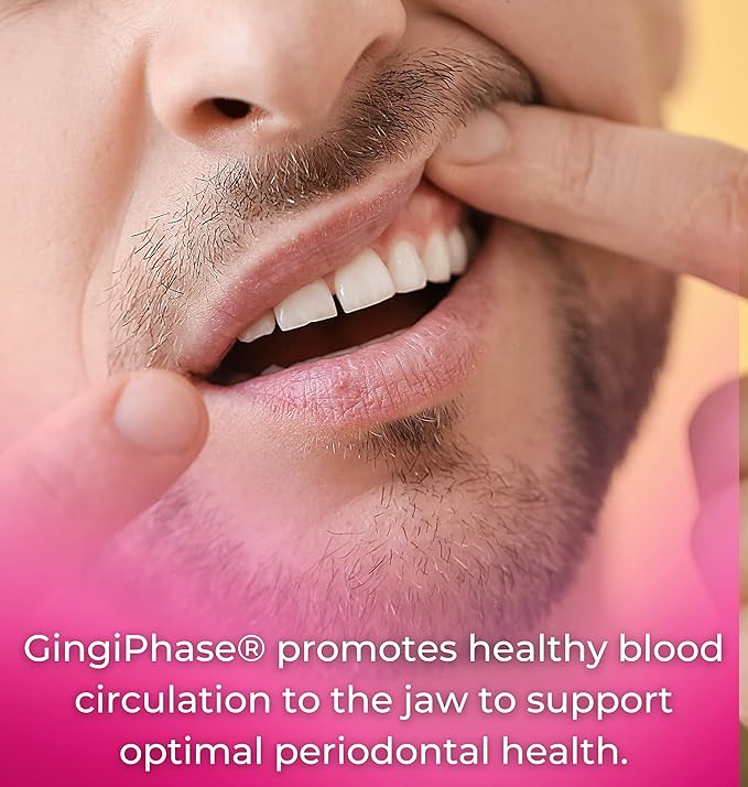 Tango GingiPhase Natural Herbal Dental Support Supplement for Healthy Gums, Teeth, and Jaw Circulation (120 Capsules)