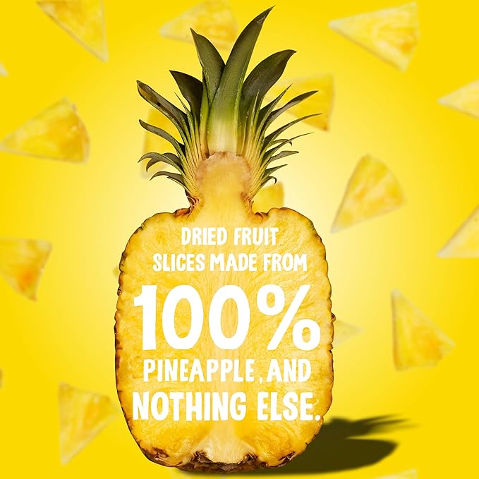 The Daily Good Soft-Dried Pineapple Slices | All Natural Superfood Snacks for Adults & Kids | Healthy, Soft and Chewy | No Sugar Added or Preservatives, Gluten Free, Vegan (1.41 oz, Pack of 3)