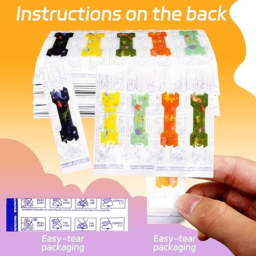 60 Pack Small Size Kids Nasal Strip, Cartoon Pattern 1.73 * 0.55" Extra Strength Kids Nose Strips for Breathing, Kid Nasal Tape, Breathe Snoring Strips for Children