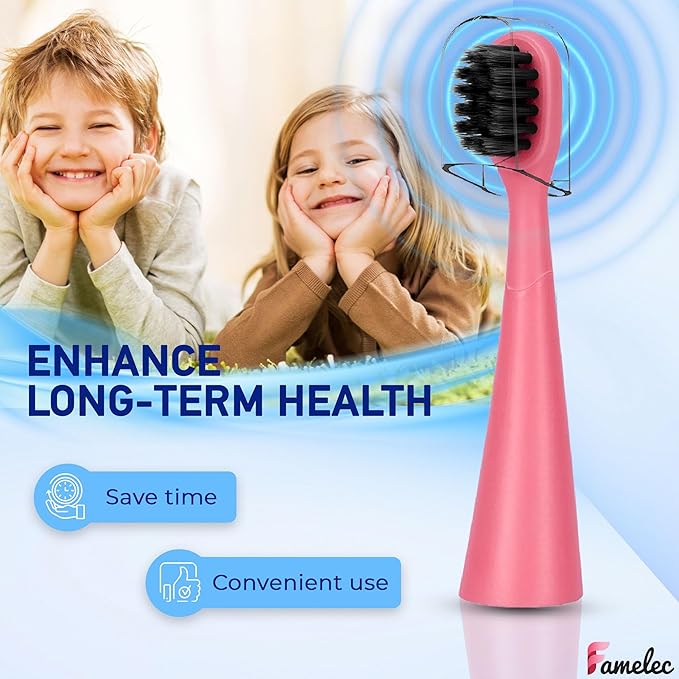 16 Pack Electric Toothbrush Heads for Burst Kids Replacement Heads, Ultra Soft Bristles for Deep Clean, Perfect Fit for Burst Kids Toothbrush Heads - Mix Color Pink/Green/Blue/Purple