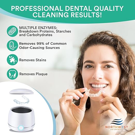 Ultrasonic Retainer Cleaner Solution Concentrate - Ultrasonic Denture Cleaner for Ultrasonic Machines - Cleans Mouthguards, Invisalign, and Nightguards - Updated Formula (Mint) (8 Ounces)