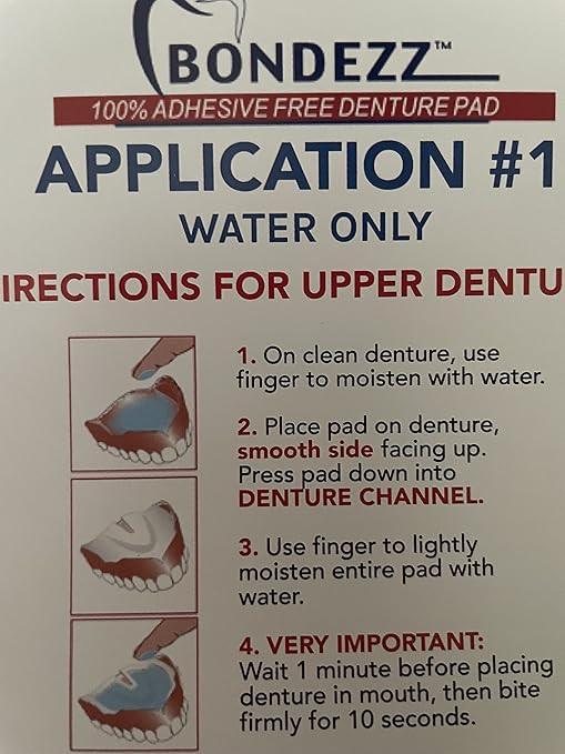 Adhesive Free Denture Pads | 30 Pack | Secure & Comfortable Fit | No Glue/No Mess | All Day Suction | Denture Glue Alternative | Safe, Natural & Non-Toxic (Upper)