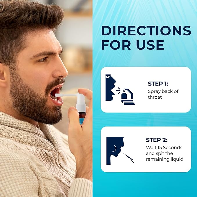ImmuneMist™ Oral Cleanse - Iodine Throat Spray for Cold & Flu Relief - Oral Sore Throat Spray for Cough, Cleansing Against Bacteria, Germs, Viruses - Immune Support up to 250 Doses - Made in The USA