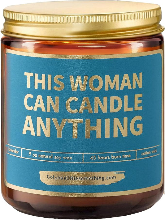 Scented Candle for Women Empowerment | 100% Soy Wax, Lavender Vanilla | Birthday Gifts for Women, Best Friends, Sister, Mom, Coworker | Strong Woman Present for New Job Promotion, Good Luck, Christmas