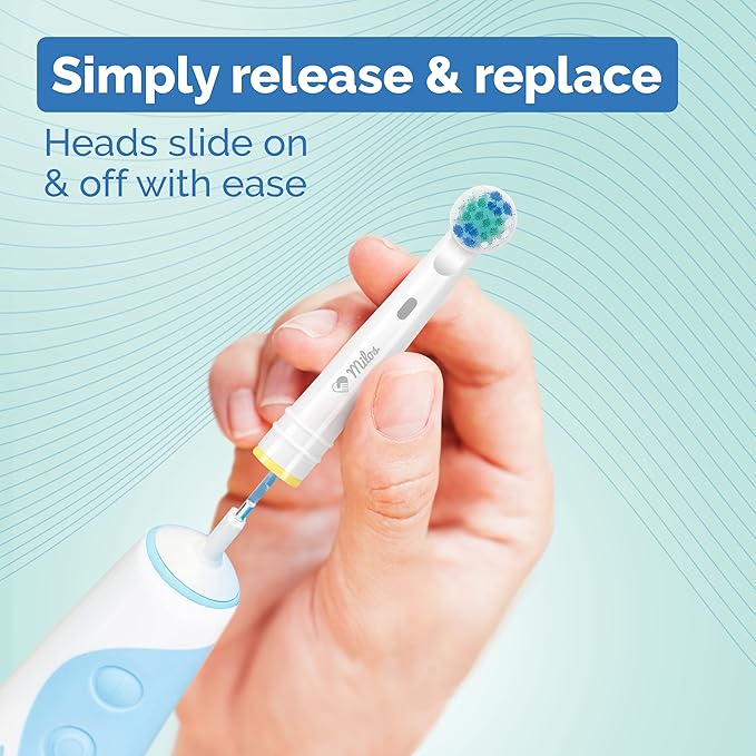 Replacement Toothbrush Heads Compatible with Oral B Braun - 16 Pack Milos Professional Electric Toothbrush Heads Deep Clean Brush Heads Compatible with Oral-B 7000/Pro 1000/9600/ 5000/3000/8000