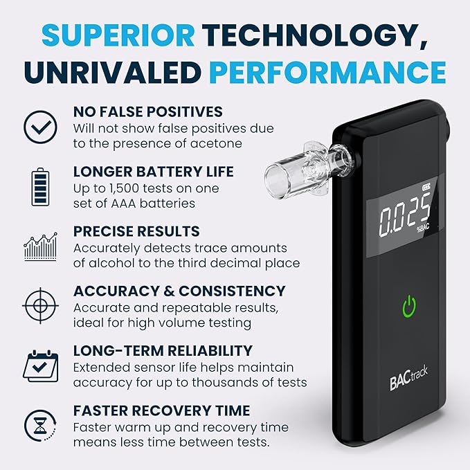 BACtrack Scout Breathalyzer | Professional-Grade Accuracy | DOT & NHTSA Compliant | Portable Breath Alcohol Tester for Personal & Professional Use