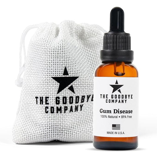 The Goodbye Company Gum Disease Treatment - 100% Pure Neem & Clove Oil - Natural Gingivitis Remedy - Non-Toxic, BPA-Free Oral Care - Fast-Acting Gum Healer (30ml)