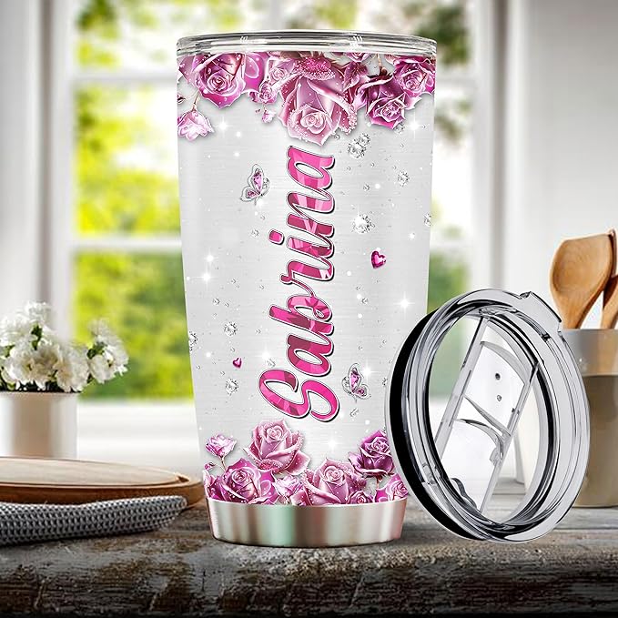 Personalized Public Relations Gifts For Women PR Coffee Mug Travel Cup Gift For Wife Daughter Mom Girls 20oz Insulated Stainless Steel With Lid Christmas Birthday Mother's Day Valentine
