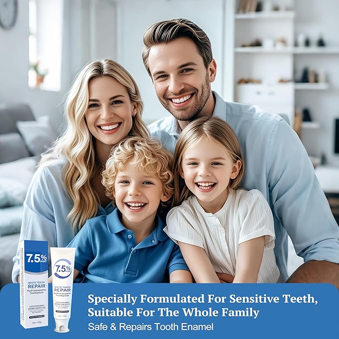 Hydroxyapatite Toothpaste, Nano Hydroxyapatite Toothpaste for Enamel Protection and Tooth Strengthening, Fresh Mint Flavor, Promotes Fresh Breath, Daily Use for Oral Health 3 Pack