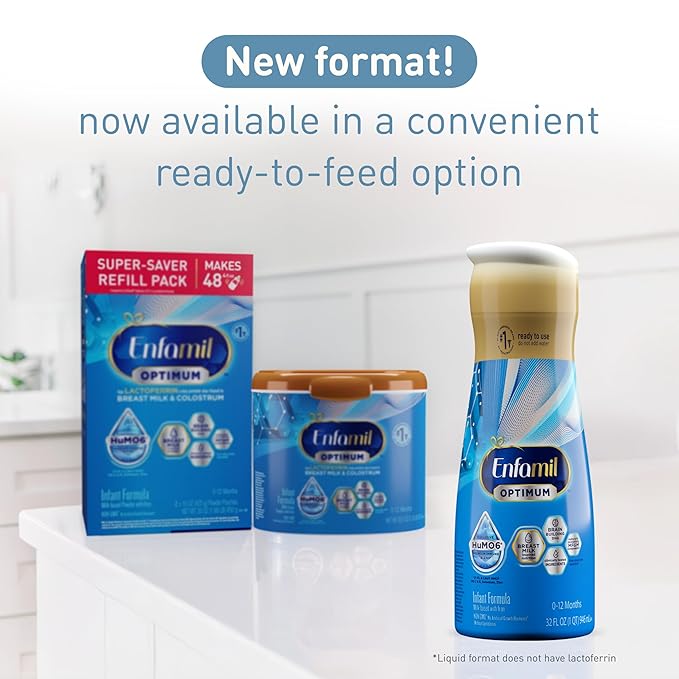 Enfamil Optimum (Enspire) Ready-to-Feed Baby Formula, Our Closest to Breast Milk, Brain-Building DHA, 32 fl oz