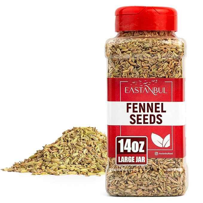 Eastanbul Fennel Seed, 14.1oz, Loose Fennel Tea, Hinoja Hierba, Ayurvedic & Culinary Seeds for Cooking & Herbal Teas, Natural, Whole, Suitable to Obtain Ground, Vegan, Gluten Free, Non GMO