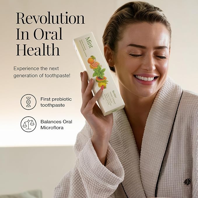 Revitin Toothpaste | Fluoride-Free Prebiotic Mint Tooth Gel | No SLS, Gluten Free, Dye Free, GMO Free, No Sweeteners | Non-Toxic, Kid Approved, Pack of 5