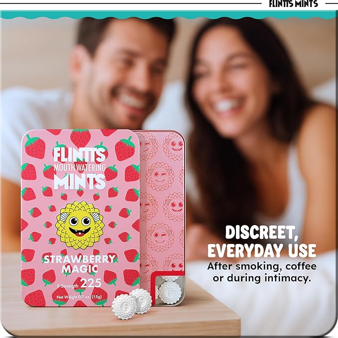 Flintts Mints After Party Pack – Sugar Free Mouthwatering Mints for Dry Mouth Relief & Freshness – Vegan Oral Health Support with Sparkle Effect – Pocket Travel Saliva Substitute, Lozenges Alternative