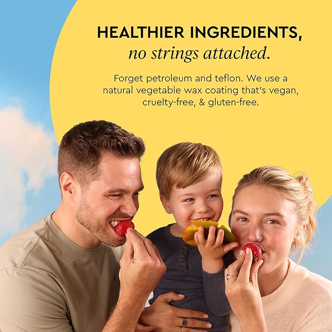 Boka Strawberry Mango Woven Dental Floss, Made from Natural Vegetable Wax, Teflon-Free, 30 Yards of Waxed Floss (Pack of 2)