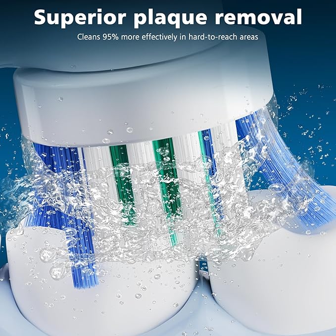Replacement Toothbrush Heads Compatible with Oral-B, 8-Pack Electric Toothbrush Heads, Fits Pro 1000/500/3000/7000/9600 & More, Dupont Bristles for Superior Clean