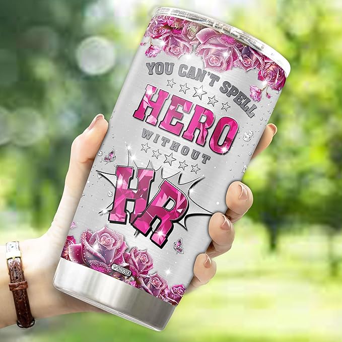 Personalized Human Resources Gifts For Women 20oz Insulated Stainless Steel Travel Mug Coffee Tumbler Cup With Lid Hr Gift For Wife Daughter Mom Christmas Birthday Mother's Day Valentine