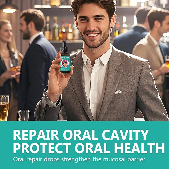 Feulover Gum Restore Drops - Natural Gum Support, Fresh Breath and Portable Oral Care，Helps Soothe Dry Mouth, Occasional Bad Breath, and Maintain Oral Wellness，Natural & Alcohol-Free Formula
