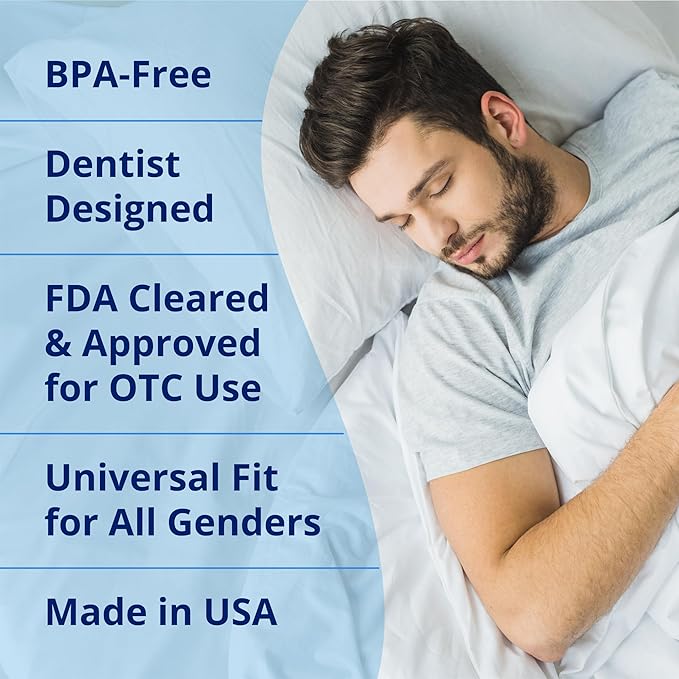 ZQuiet, Anti-Snoring Mouthpiece, Starter Pack with 2 Sizes, Living Hinge & Open Front Design for Comfort & Easy Breathing, Clear