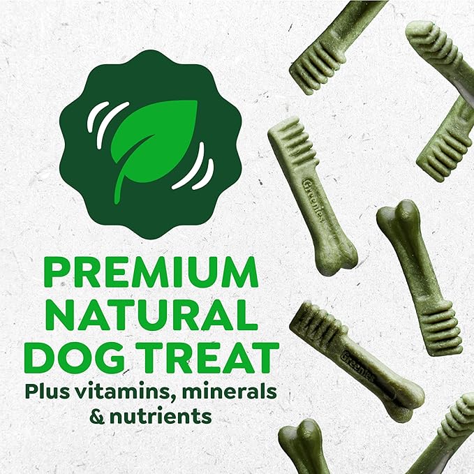 Greenies Veterinarian-Recommended Adult Natural Dental Dog Treats Petite Size, Original Flavor, 3 oz. Pack, 5 Count