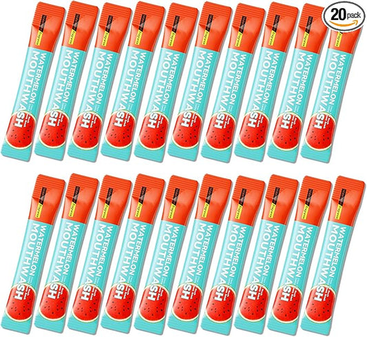 Travel Size Mouthwash,Mini Mouthwash Travel Size Bulk Portable Mouth Wash Set,Individual Small Travel Mouth Wash Packets for Fresh Breath(Pack of 20) H