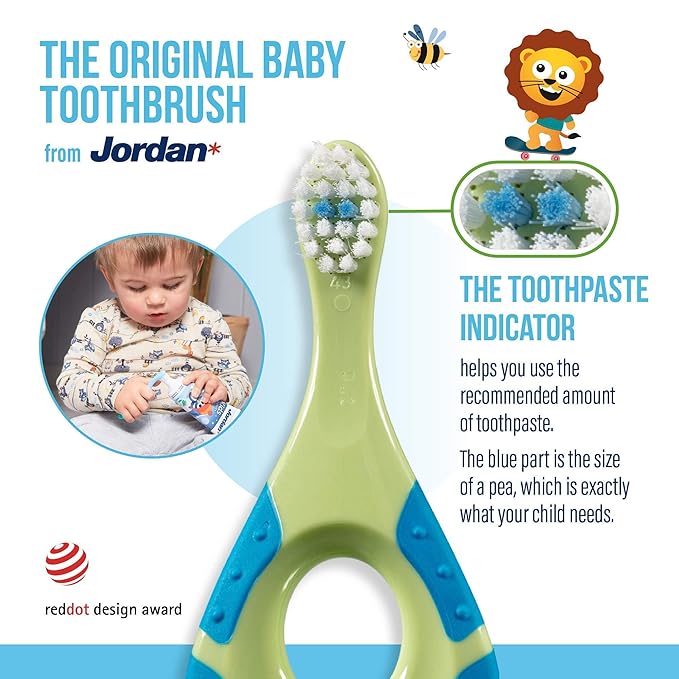 Jordan* | Step 1 + Step 3 Toothbrush Pack | Pack of Toothbrushes for Babies 0-2 Years and Children 6-9 Years Old | 4 + 4 Units
