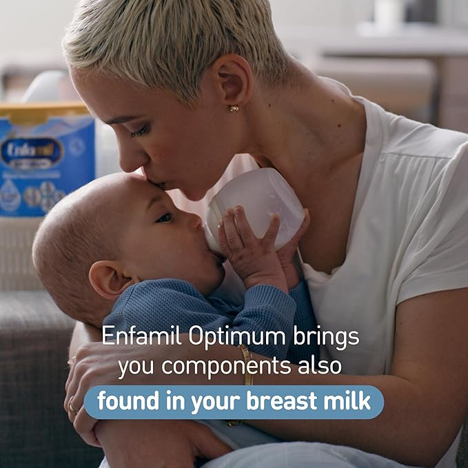 Enfamil Optimum (Enspire), Our Closest Formula to Breast Milk, Immune-Supporting Lactoferrin and Brain-Supporting DHA Baby Formula, Powder 30 Oz Refill, Pack of 8