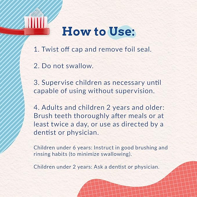 Orajel Kids Super Mario Anti-Cavity Fluoride Toothpaste, Natural Berry Flavor, 4.2oz Tube, 4-Pack