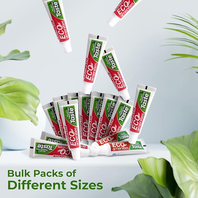 ECO amenities Travel Toothpaste Tubes - TSA-Approved Travel Essentials - Bulk Toothpaste & Hotel Toiletry Bulk - Cruelty-Free Hygiene Kit - 1 Oz, Pack of 168