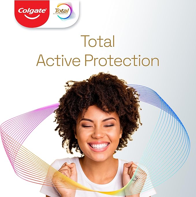 Colgate Total Active Prevention Foaming Clean Soft Toothbrushes, Soft Bristle Toothbrush Pack for Plaque Removal, Helps Reach Deeper Along The Gumline and Between Teeth, White, 2 Pack