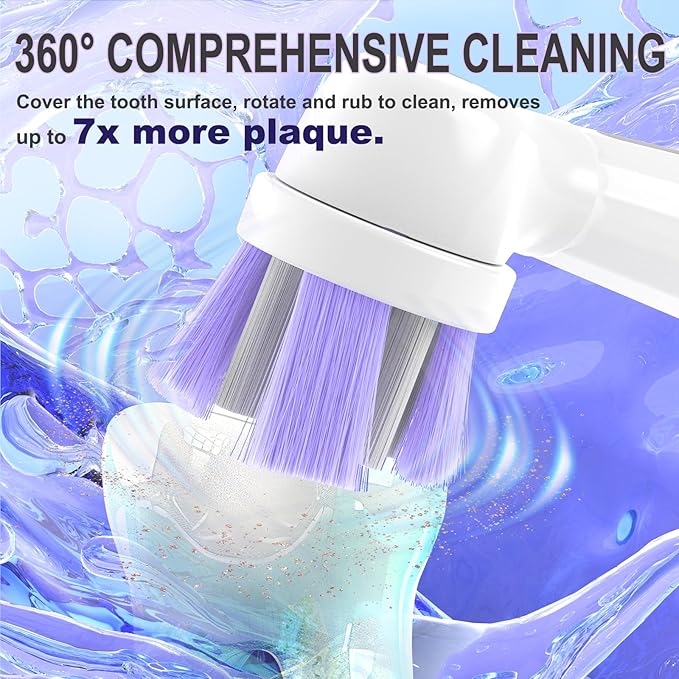 Toothbrush Replacement Heads Compatible with Oral B iO 10 9 8 7 6 5 4 3 Series Electric Toothbrush, 10 Pack Brush Heads, White