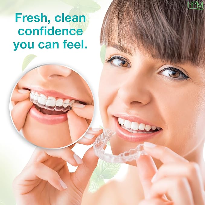 Happy Moms HM Cleaning Crystals for Aligners, Retainers & Dentures – Natural Mint Flavor | Eliminates Odor & Freshens | Sulfate-Free, Non-Abrasive Daily Appliance Cleaner – 60 Cleanings (300g)