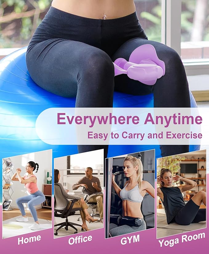 Upgraded Thigh Exerciser Kegel Exerciser, Adjustable Resistance Pelvic Floor Muscle Exercise Devices, Inner Thigh Workout Pelvic Trainer for Women, Home Workout Equipment for Hip, Leg, Arm