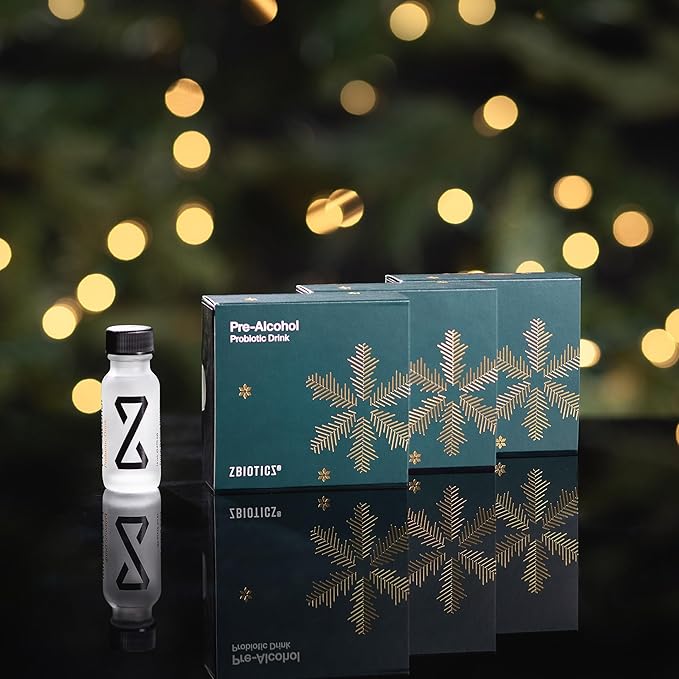 ZBiotics Holiday Gifting 3x3 Pack — Feel Better After Drinking, Wake Up Refreshed, Science-Backed, Patented Probiotic for Easier Mornings, Travel-Friendly, 3x3 Pack of 0.5 Fl Oz Bottles