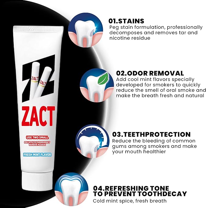 Smokers Toothpaste，Removes Tobacco and Tea Stains，removes Yellowing, and removes Bad Breath (2)