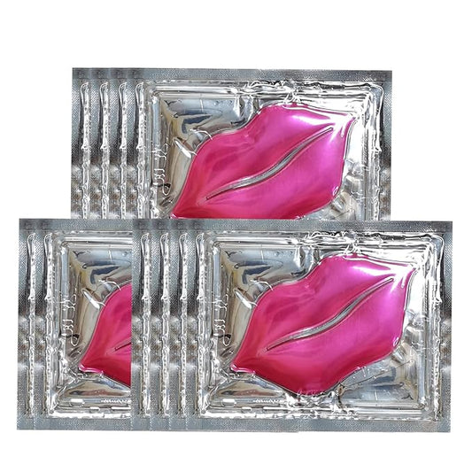 30 PCS Lip Mask Collagen Lip Masks Sheet for Dry Lips, Gel Lip Mask Pack for Remove Dead Skin, Moisturizes and Lightens Lip Lines, Pink