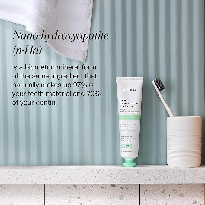 Boka Fluoride Free Toothpaste, Nano Hydroxyapatite Toothpaste, Appropriate for Sensitive Teeth - for Adult, Kids Oral Care - Ela Mint Flavor, 4 Fl Oz 3Pk US Manufactured