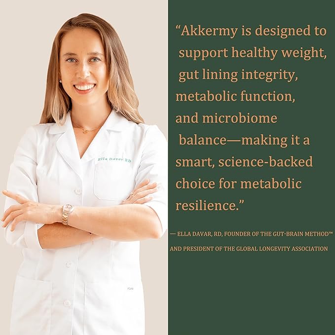 Akkermansia Probiotic for Appetite & Craving Control | Increases GLP-1 & Boosts Healthy Weight | 180 Day Supply | Made in USA | Bacillus Coagulans, B2, D3 & Chromium |SIBO Friendly, Vegan, Gluten Free