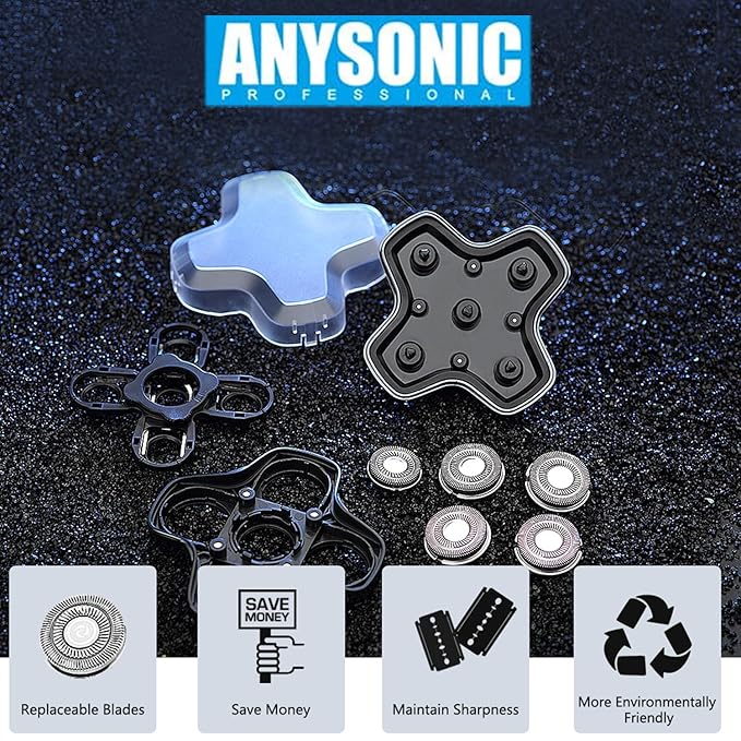Universal Magnetic 5 Blades for Freebird, Head Shaver Replacement Heads for Universal Replacement Heads