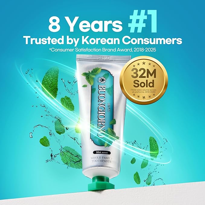 Original Toothpaste (Herbal Mint) – Bad Breath Eliminator for Halitosis & Morning Breath, Propolis, Natural Whitening(Baking Soda), Xylitol, SLS & Paraben Free (3.52fl oz / 100g)