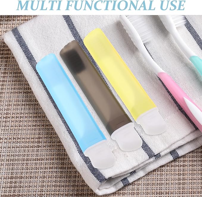 Folding Toothbrush Travel Kit 5pcs Portable Foldable Toothbrush Set with Soft Bristles for Business Trips and Hotel Use