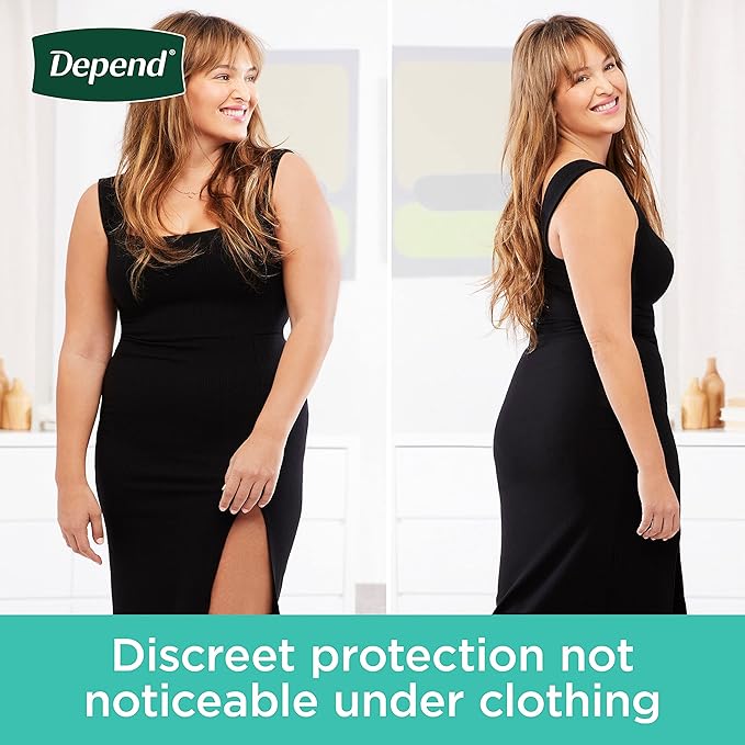 Depend Fresh Protection Adult Incontinence Underwear for Women (Formerly Depend Fit-Flex), Disposable, Maximum, Medium, Blush, 30 Count, Packaging May Vary (Pack of 2)