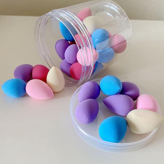 Mini Makeup Sponge Blender 30 pcs, Beauty Blender Sponge for Foundation, Powder, Concealer and Eye Shadow,Under Eyes,Highlight and Contour