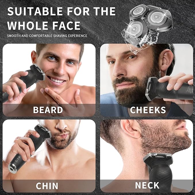 SH71/50 Shaving Heads Compatible with Phili*s Shavers Series S5000 (S5XXX),S7000 (S7XXX) for RQ12/70, RQ12/60, SH60/70, and SH70/70 (grey)