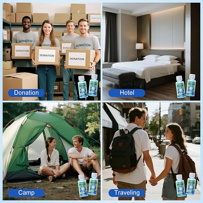 10 Pcs Mini Mouthwash Travel Size Bulk,Blue Portable Mint Flavor Mini Mouthwash Individual 35ml/1.2oz On The Go Mouth Wash Small Bottle for Travel,Office,Toiletry Kits