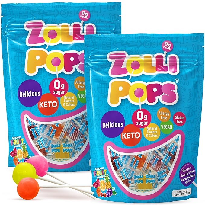 Zollipops Clean Teeth Lollipops, Natural Fruit, 10.4 Oz