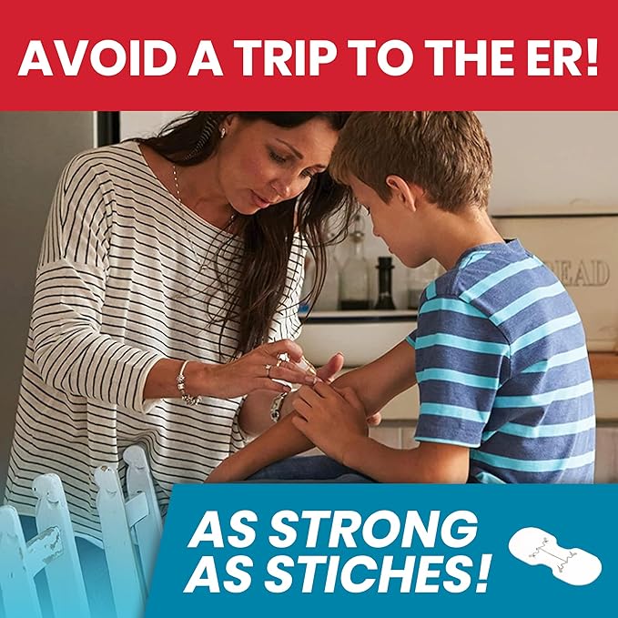 Emergency Wound Closures Surgical Quality Laceration Repair Without Stitches - Think Ahead - Be Prepared - Add to Your First Aid Kit, Camping Gear (Multi Pack - 3 Packs of 2 Medium Devices)