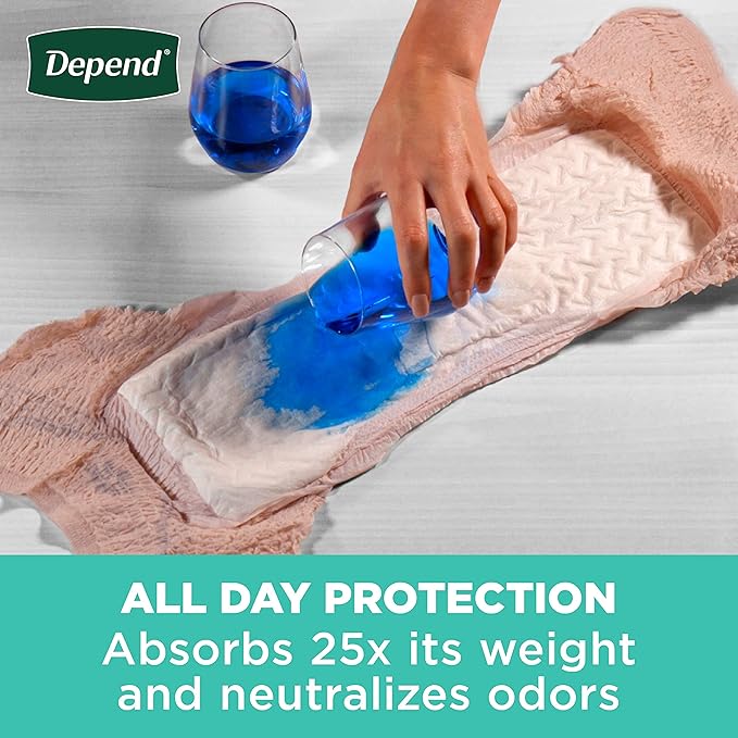 Depend Fresh Protection Adult Incontinence Underwear for Women (Formerly Depend Fit-Flex), Disposable, Maximum, Extra-Large, Blush, 26 Count, Packaging May Vary (Pack of 2)